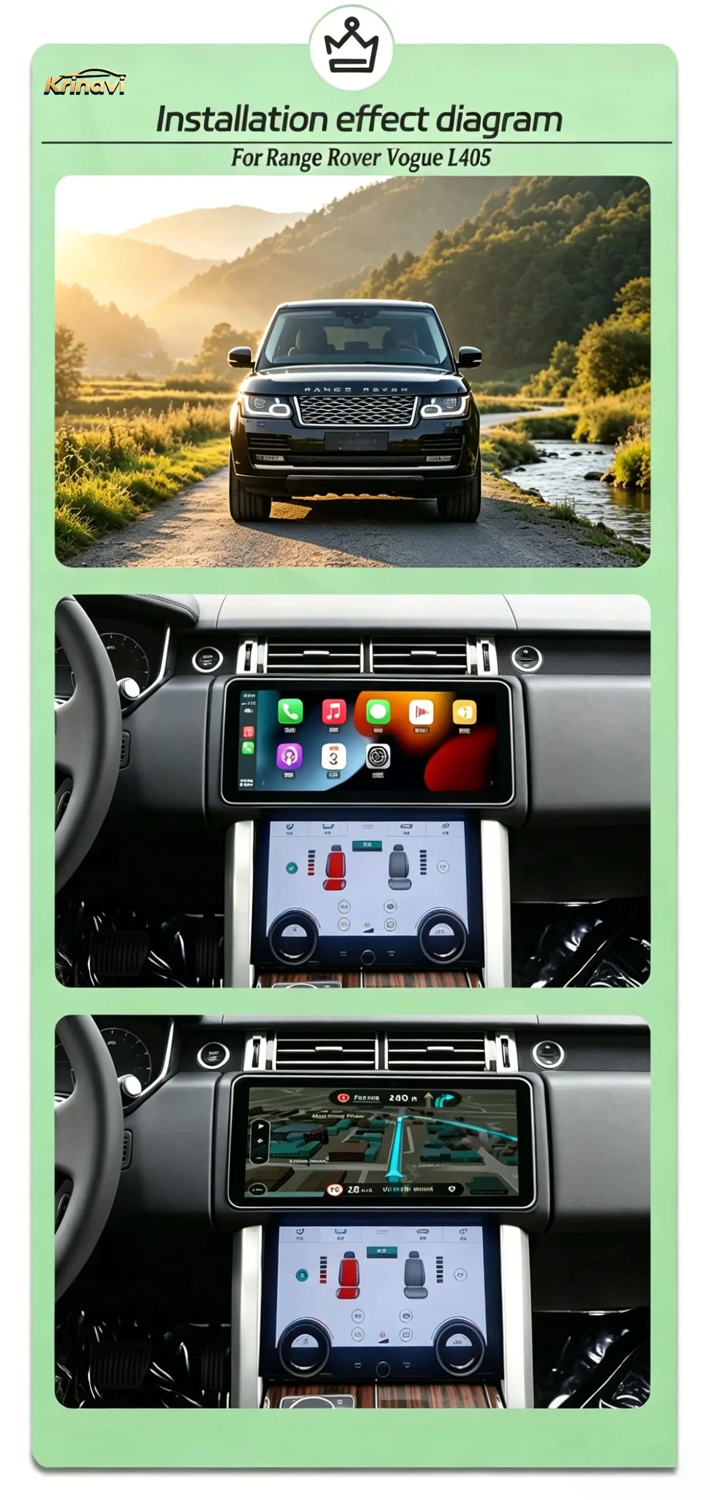 12.3 Inch Auto Stereo Android 13 For Land Rover L494 L405 2013-2017 Upgrade Multimedia GPS Navigation CarPlay Headunit