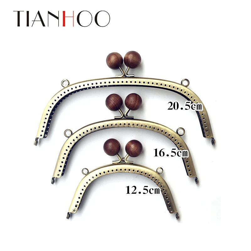 20.5cm Metal Purse Frame Clasp Handles for Coin Clutch Handbag Accessories Making Kiss Lock 2pcs/ Lot