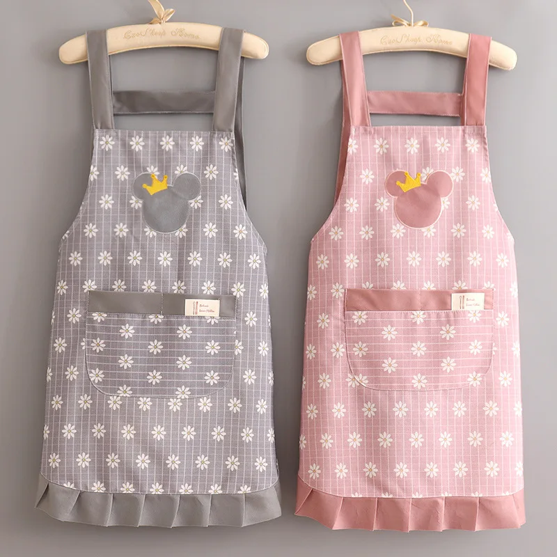

Kitchen Accessories Fresh Style Princess Women Apron Breathable Kitchen Cooking Aprons for Restaurant