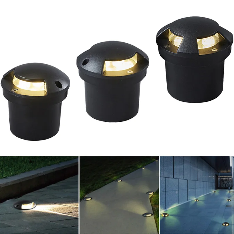 LED Garden Light Spotlights Outdoor Waterproof Recessed Underground Lamp Floor Landscape Lighting IP67 AC110V220VDC12V 3W 6W 10W
