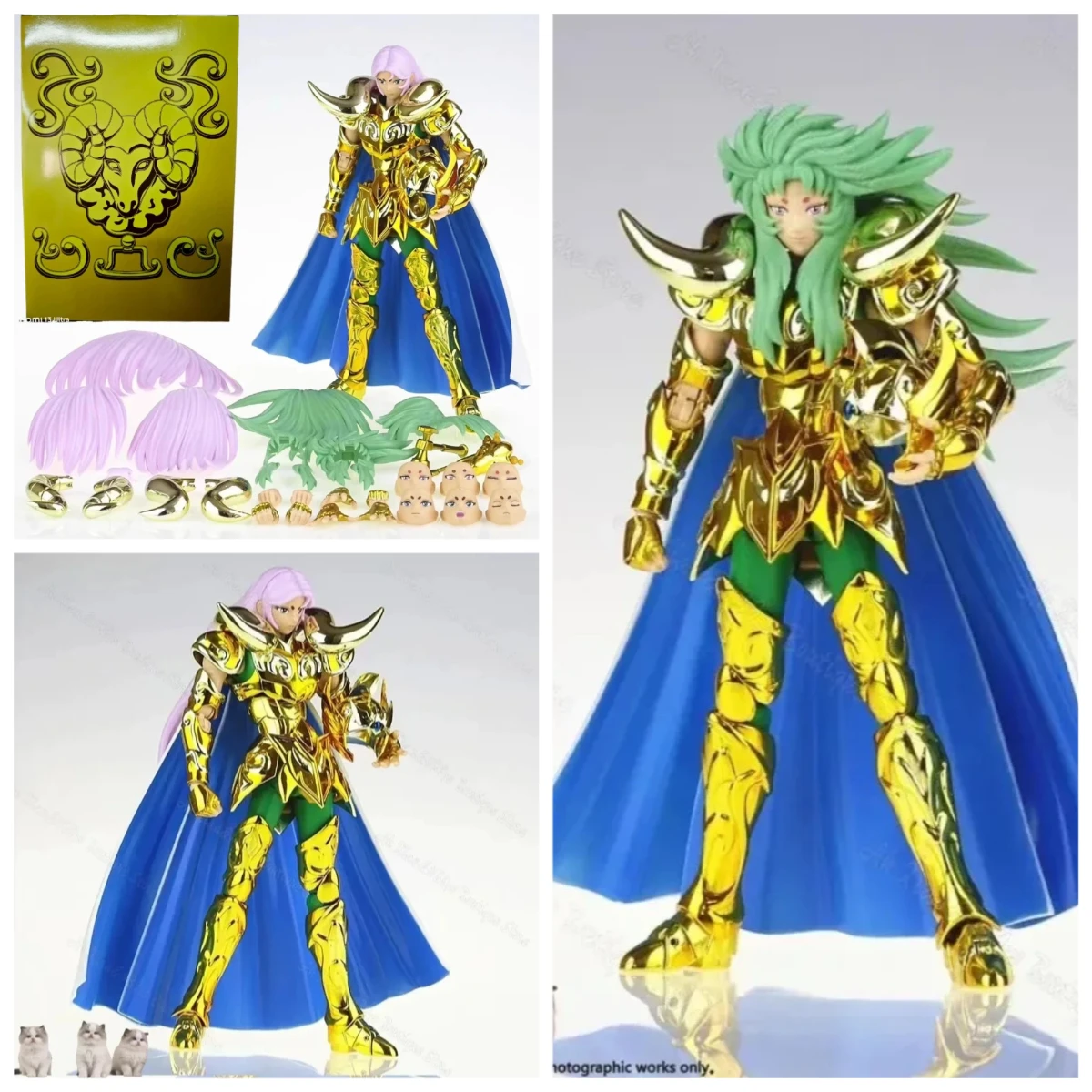 

5-hour shipping CS Model Saint Seiya Myth Cloth EX Aries Mu with Aster Head Zodiac Knight Action Figure Toy Collection
