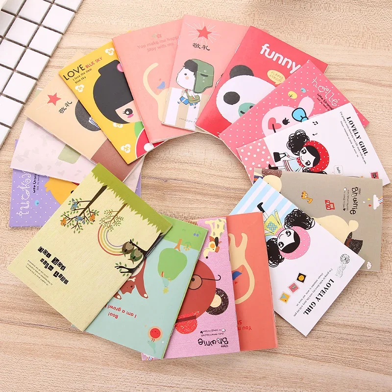 30 Pcs Small Book Cute Small Gift Wholesale Portable Notebook Stationery Mini Notebook with Pocket Book