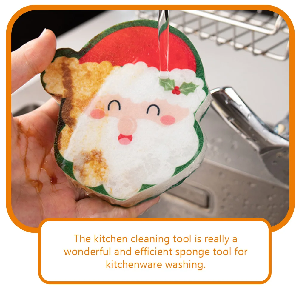 

2pcs Dish Scrub Sponges Dishes Washing Rust Removal Tool Cleaning Brush Bowl Sponge Long Term Use Serviceable Kitchen