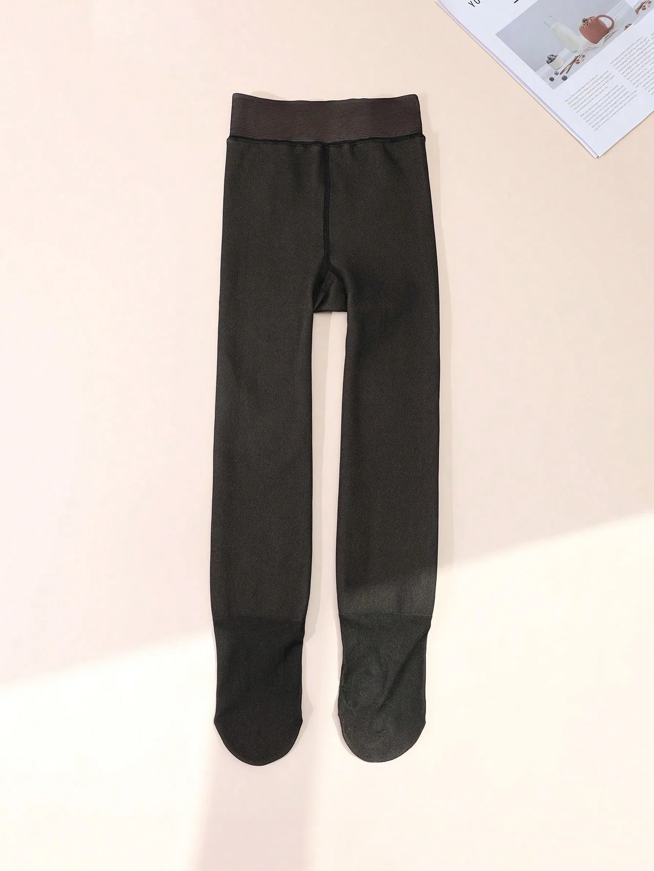 1 Pair of Kids Thin Fleece Thickened Leggings, Soft Comfortable Warm Dance Pantyhoses, for 2-12 Years Girls to Wear during Winter
