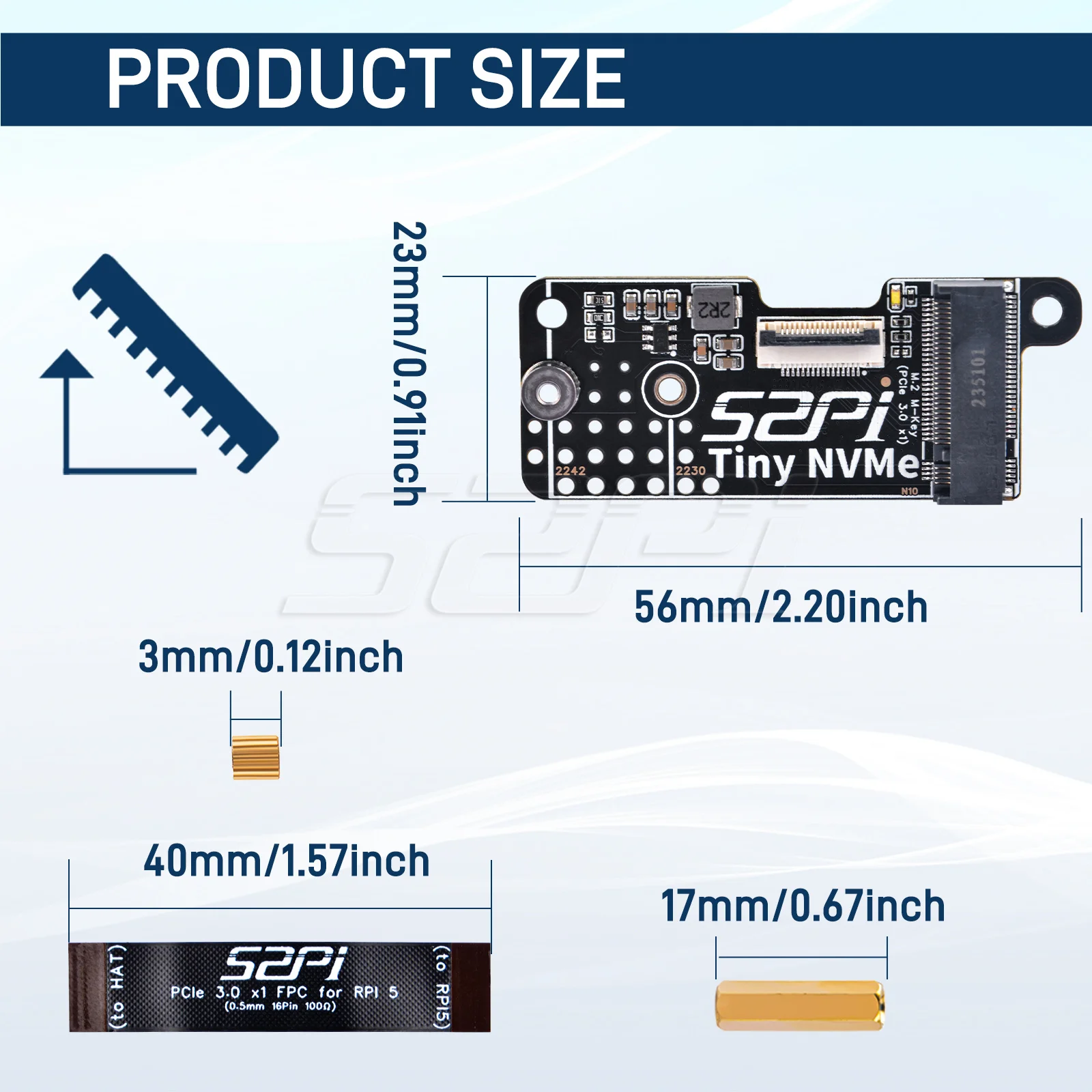 Płytka adaptera 52Pi N10 Tiny NVMe SSD dla Raspberry Pi 5