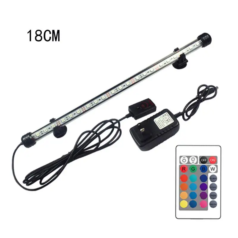 RGB Aquarium Light 18cm Remote Control Diving Lamp Colorful Lamp Lamp for Plants Fish Tank Essential Amphibious Use