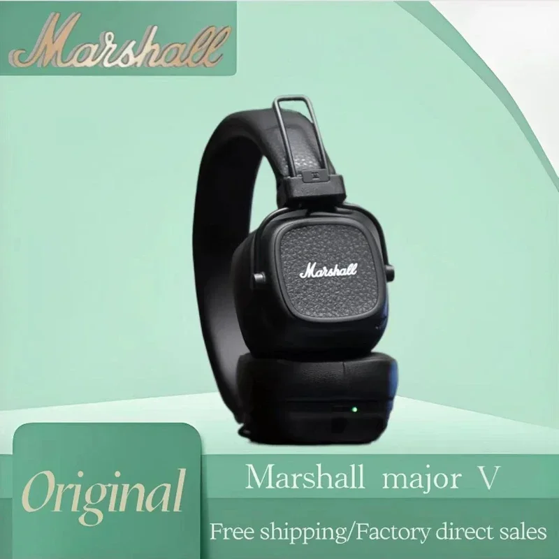 Marshall Major V Original Wireless Bluetooth Earphone Bass Headset Collapsible Computer Game Headphones Outdoor Portable Headset