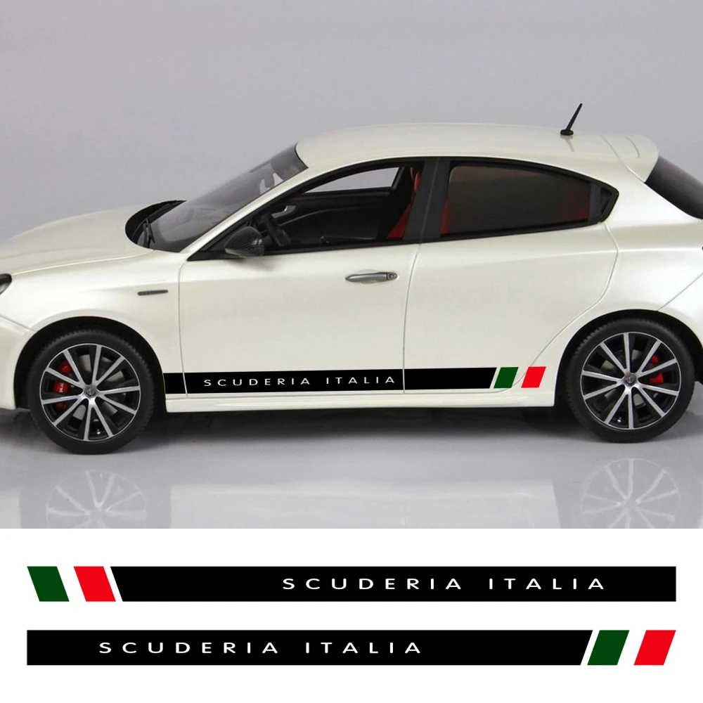 

2PCS Car Door Side Line Stickers For Alfa Romeo Giulietta Tuning Auto SUV Accessories Sport Stripes Vinyl Film Trim Decals