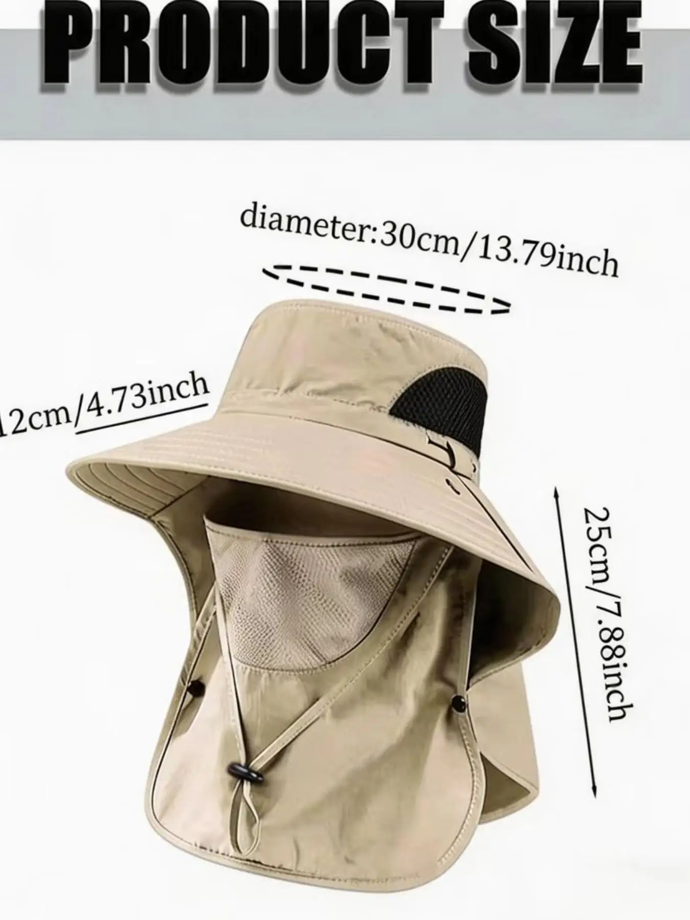 Men's Summer UV Protection Bucket Hat, High-Quality Sun Hat for Outdoor Travel, Large Brim Full Face Coverage Sunshade Hat, Idea