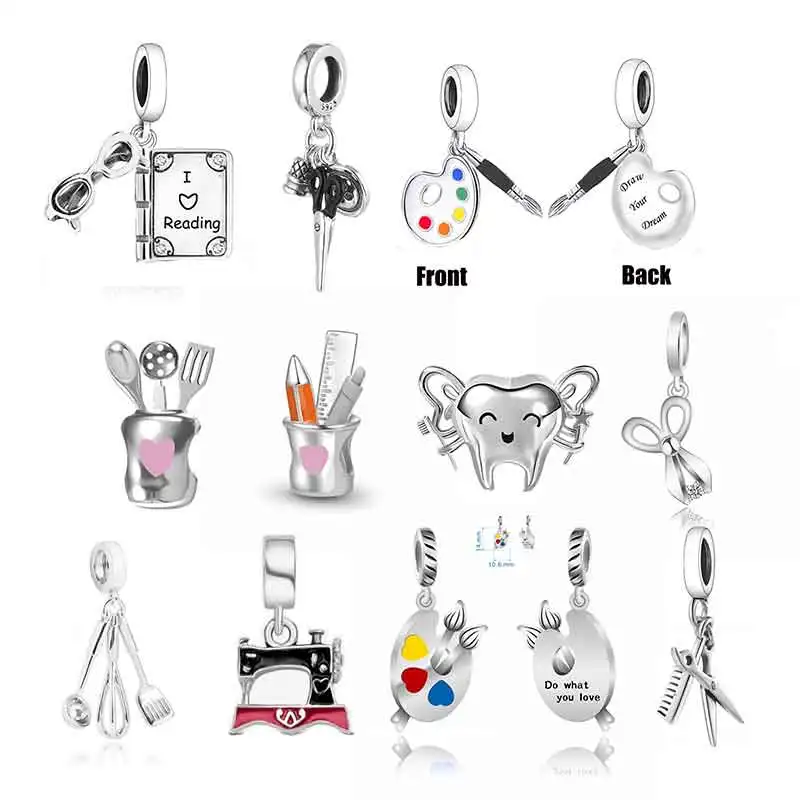 

Подходит для оригинального браслета-подвески Pan, серебряные очки-книжки 925, я люблю чтение для создания школьников Berloque