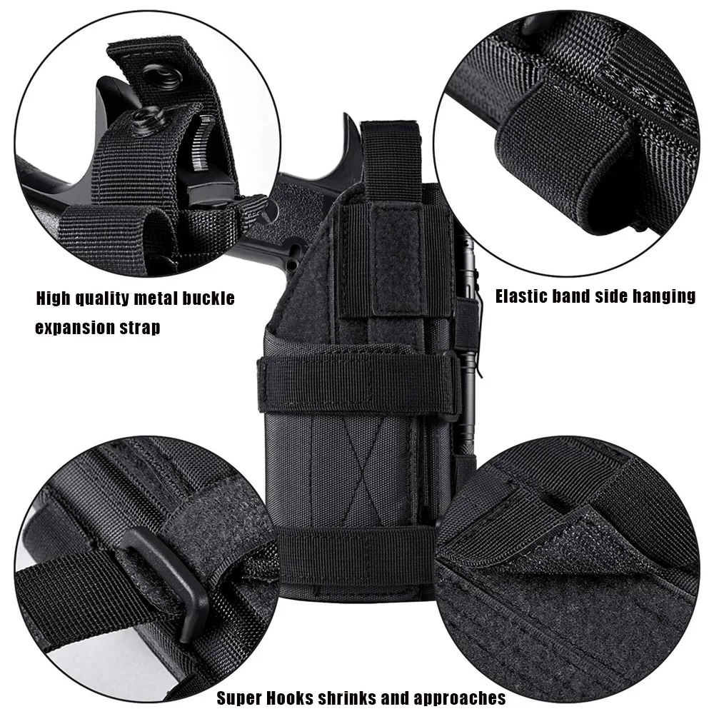 Tactical Gun Holster Universal Pistol Holster Tactical Drop Leg Holster Universal Panel Adjustable Platform Molle Module Bag