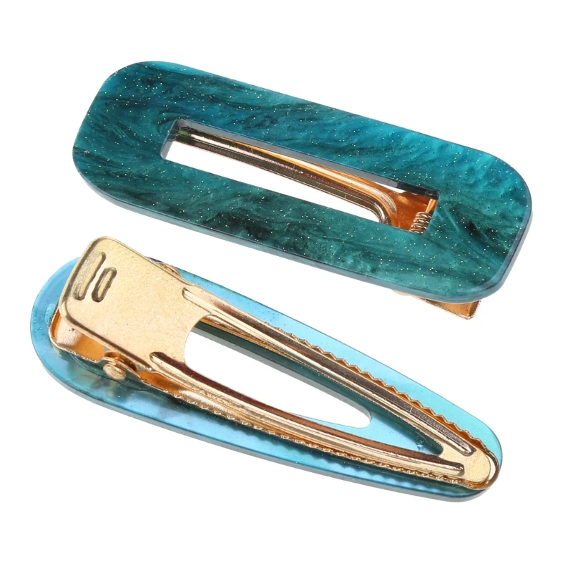 Y1UB 1 Set Jepit Rambut Resin Akrilik Jepit Rambut Buaya, 1 Buah Jepit Rambut Marmer P