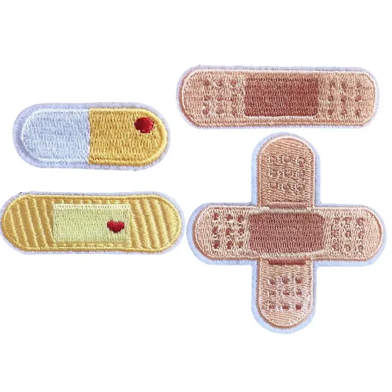 1 Piece Cross Bandage Embroidery Repair Patches Bag Jacket Jeans CaIron Rtoon on Patches for Clothes Small Decorative Pattern