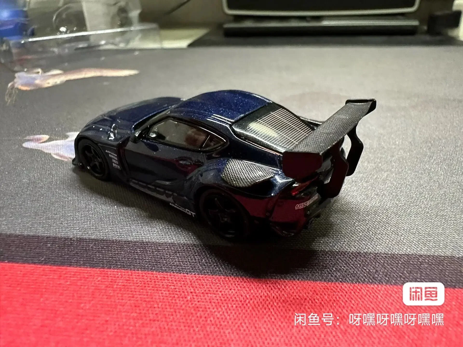 Mini Gt Modello di Auto 1/64 Toyota Supra Hks 368 Modello di Auto in Lega di Simulazione Sala Display Modelli di Auto Ragazzo Collezione di Compleanno Giocattolo Regalo