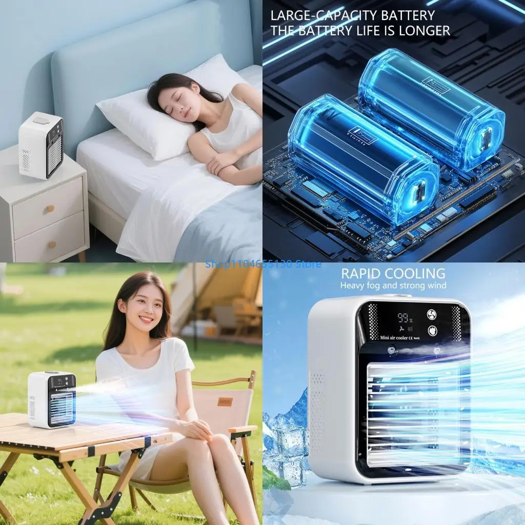 

Настольный воздушный охлаждающий вентилятор портативный блок 2 скоростного охлаждения вентилятор.