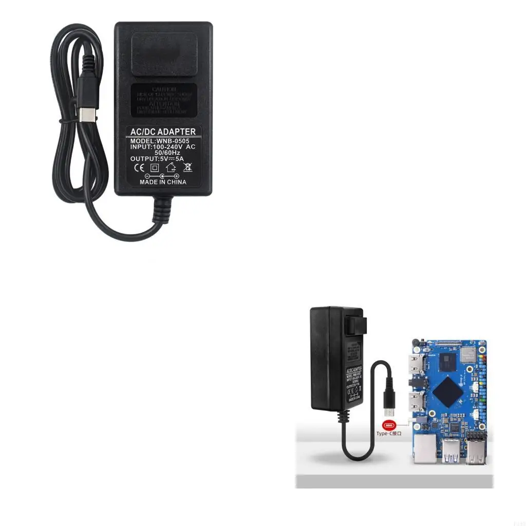 

High Efficiency 5V 5A Type C Power Adapter Multiple Safety for CM5 F19E