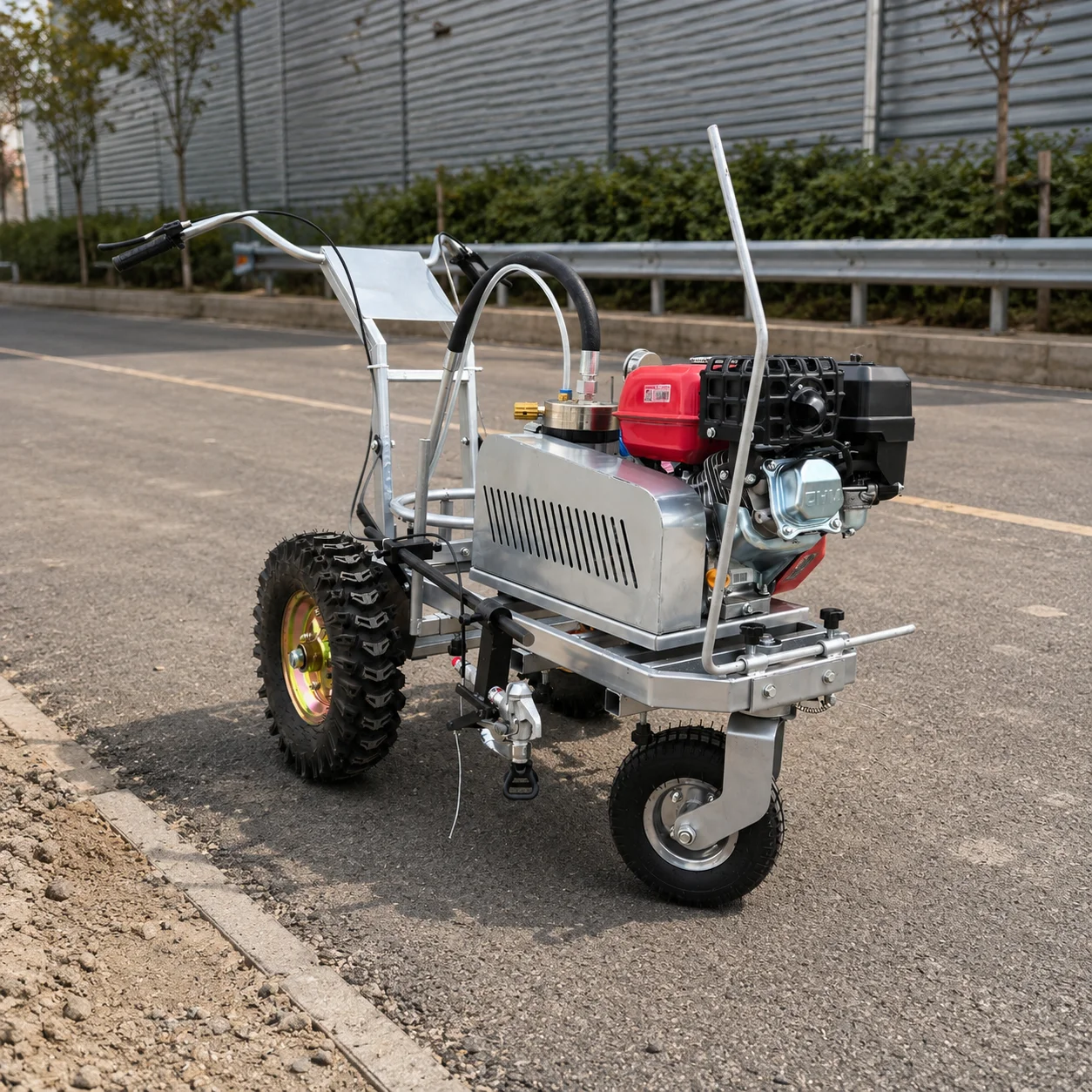 High Pressure Road Line Marking Machine with EPA Engine 6.5HP for Highway and Parking Lot Construction