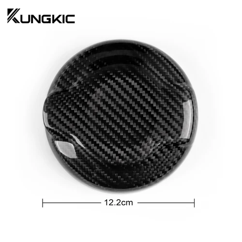 Imagen 2 del producto Tapa de tanque de combustible de fibra de carbono seca para MINI F55 F56 2014-2023 F57 2016-2023, cubierta de fibra de carbono dura real, accesorios decorativos para automóvil
