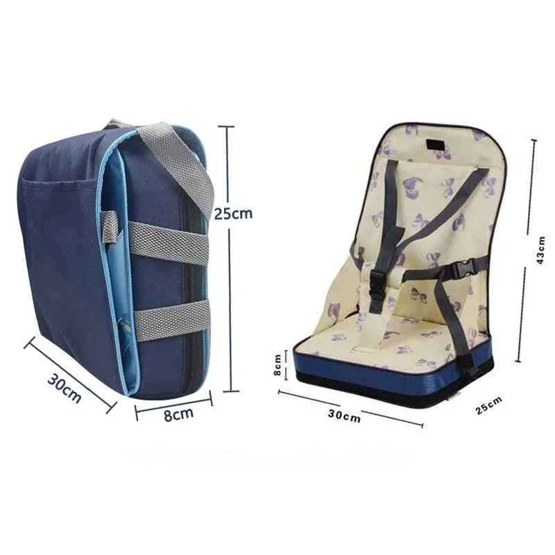 Portable Baby Dining Seat Kids Children Booster Seats Highchair Cushion Baby Chair Bag Foldable Infant Travel Booster Seat