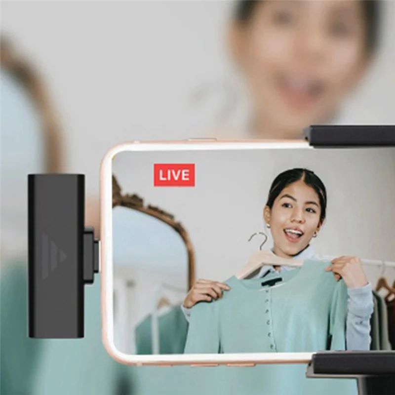 ABDQ-Wireless Lavalier Microphone Super Battery Life Microphone Suitable for IPhone IPad Android Live Recording Interview A