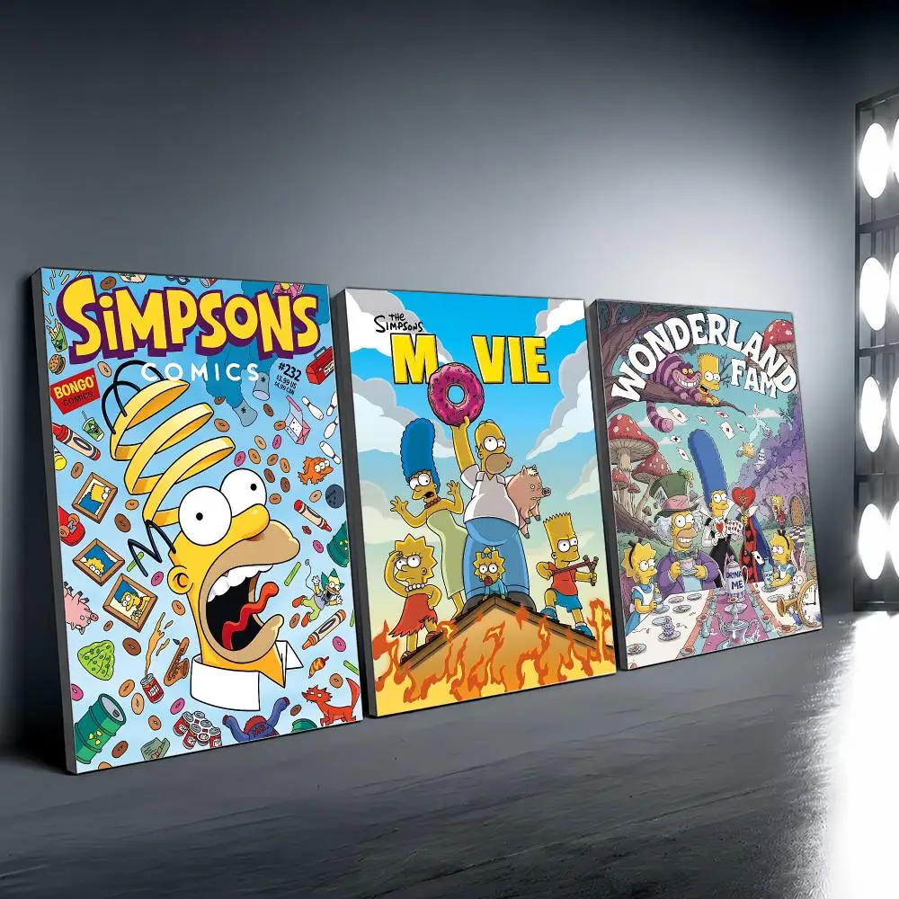 Cartoon The S-simpsons Poster Vintage Wall Art Aesthetic Room Decor Print Living Room Bedroom Home Decoration