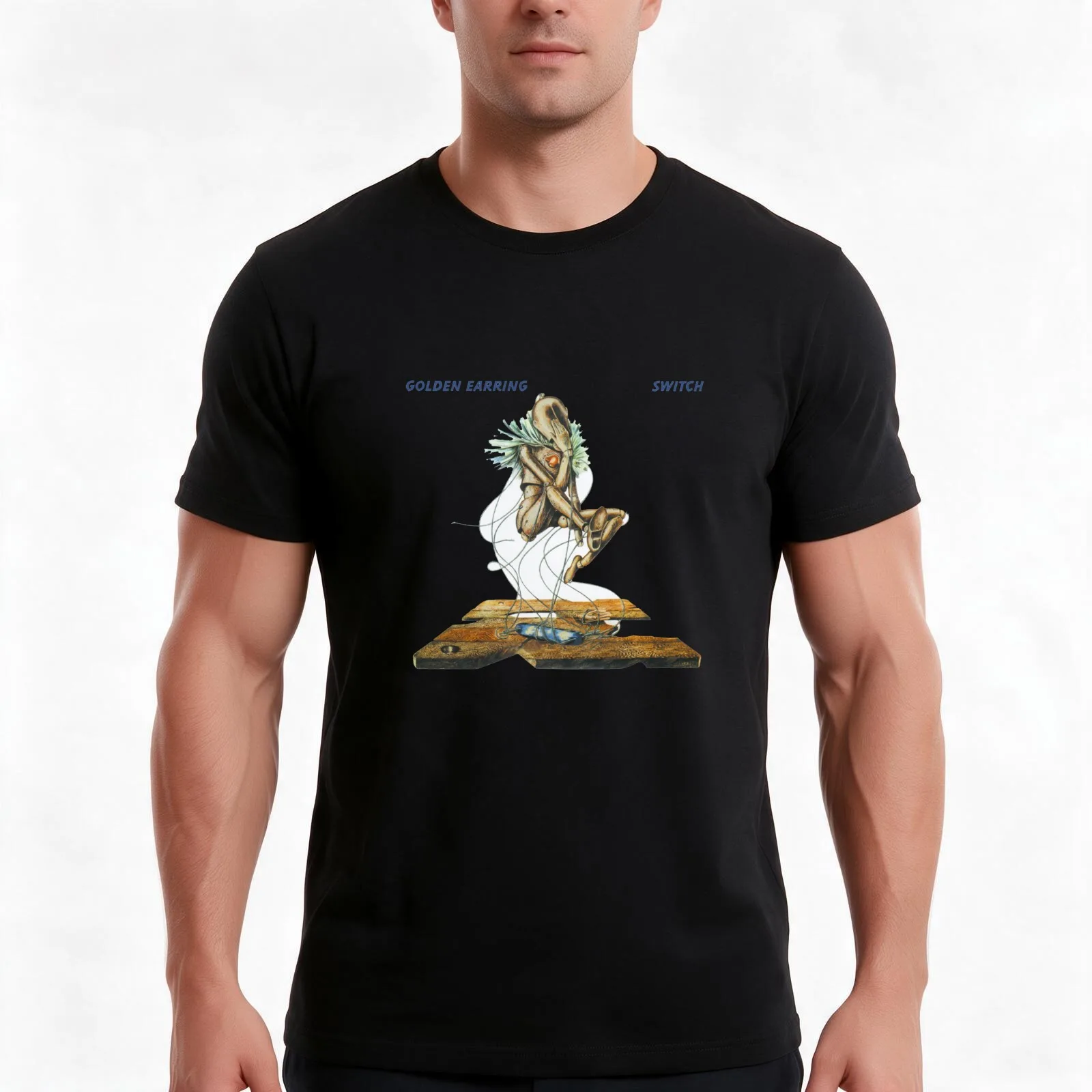 Golden Earring Switch T-Shirt Summer Casual Cotton Tee Oversized Streetwear Tops Vintage Graphic Print Unisex Men Women