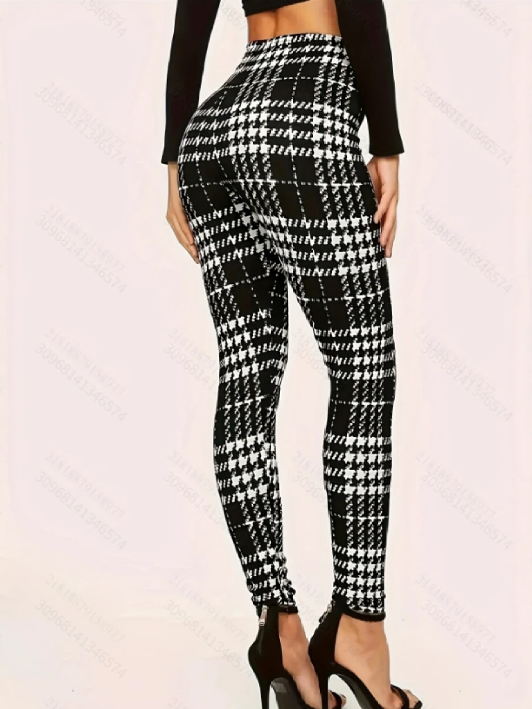Zwart-wit geruite legging met - Winter Clothing On Sale recensie en prijs