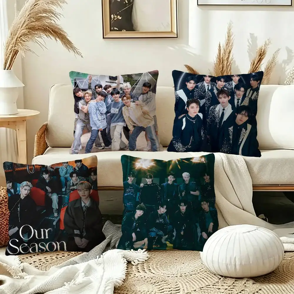 Korean ZB1 Group ZEROBASEONE Pillow Anime Pillow Sofa Bed Head Pillow Cover Cushion Cover 45x45 cm Fashion