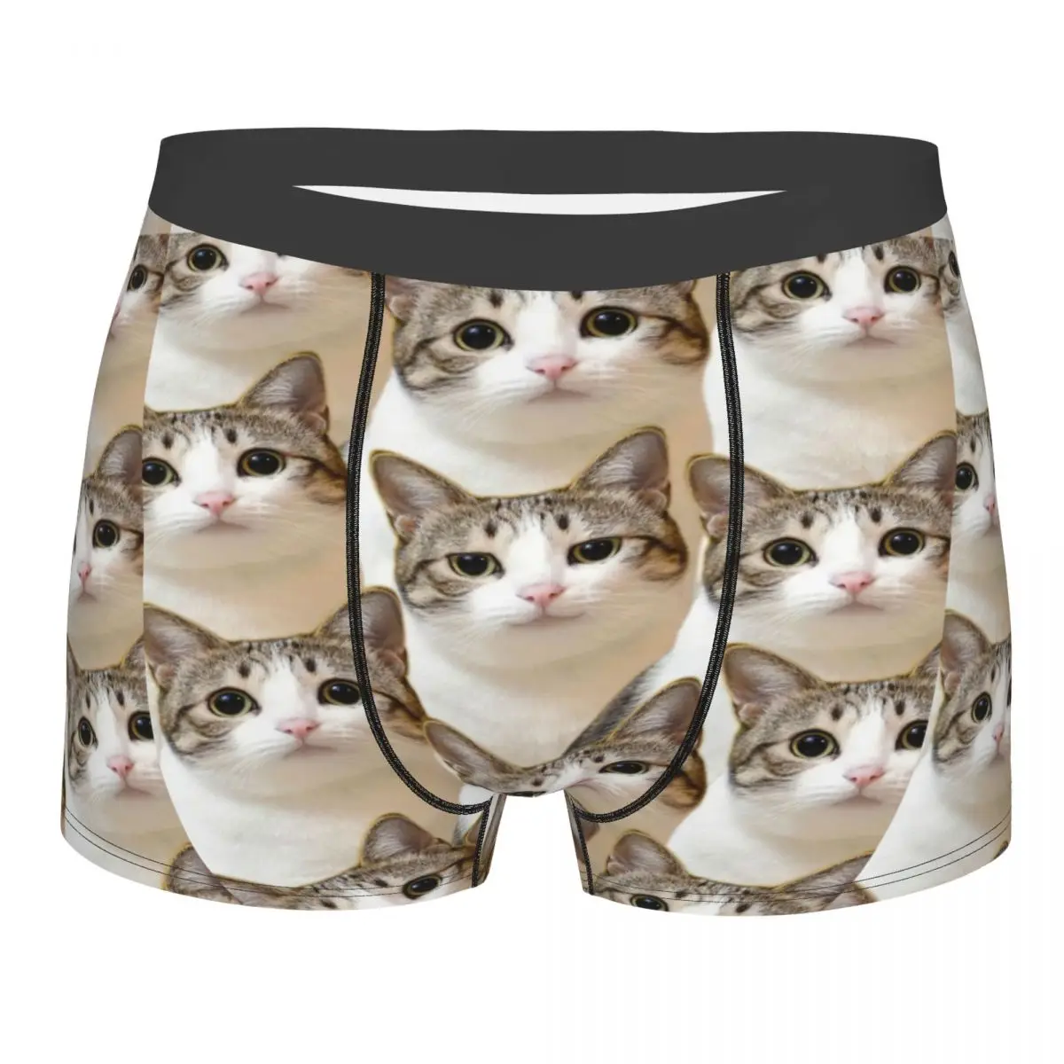 

Cute Cats 3D Print Men Funny Cat Underwear Cute Kitty Hot Boxer Shorts Panties Male Soft Underpants Boxers Pack Print Polyester