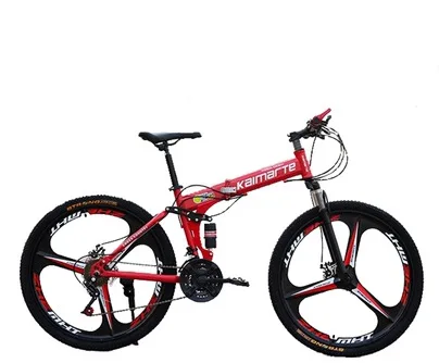 Opvouwbare mountainbike met zachte staart, schokabsorberende student off-road fiets voor woon-werkverkeer met variabele snelheid