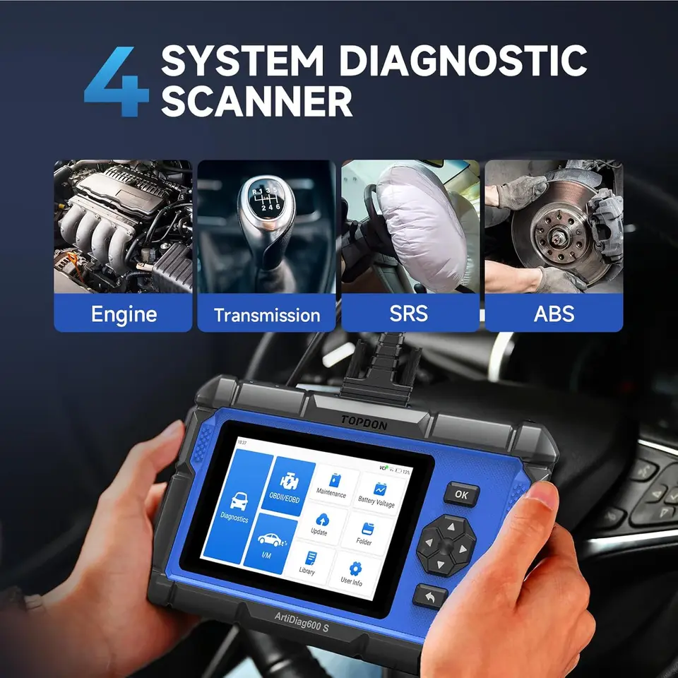 Topdon-自動車診断ツール,車両スキャナー,artiDiag600s,OBD2,abs,sms