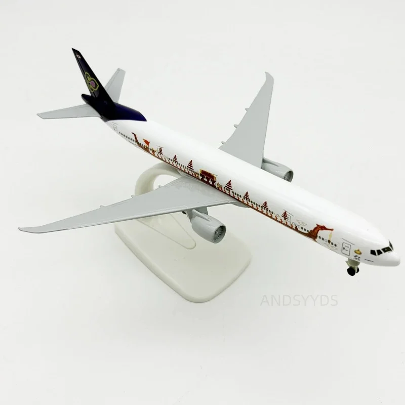 20cm Souvenir Plane Toy Thai Dragon Boat B777 Miniature Airplane Model Metal Alloy Replica Collectibles Gift By Aviation