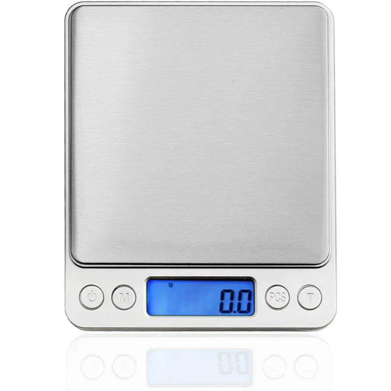 2000g/0.1g Digital Kitchen Scale Cooking Measure Tools Stainless Steel Electronic Weight LCD Bench Food Jewelry Weight Scale