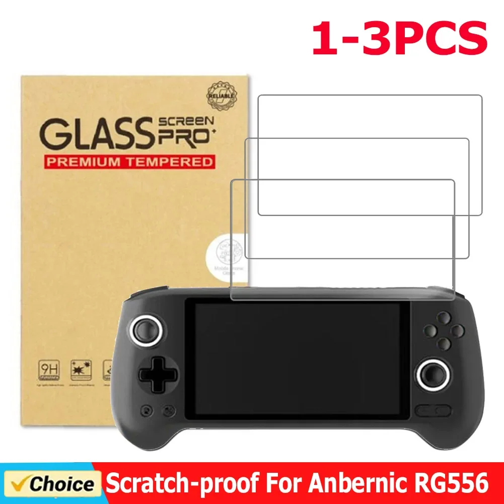 High Definition Scratch-Proof Premium Screen Protector Tempered Glass Film for Anbernic RG556 Storage Bag Case Box