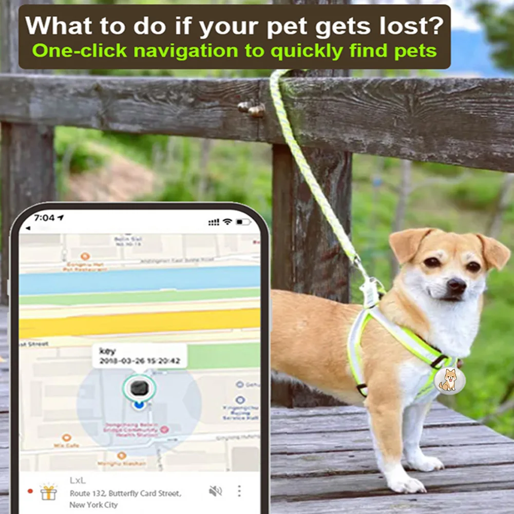 Real-time Tracking Dog Cat Collar Find Device Waterproof Smart Activity Tracker Real-Time Global Location Tracker for Dogs Cats