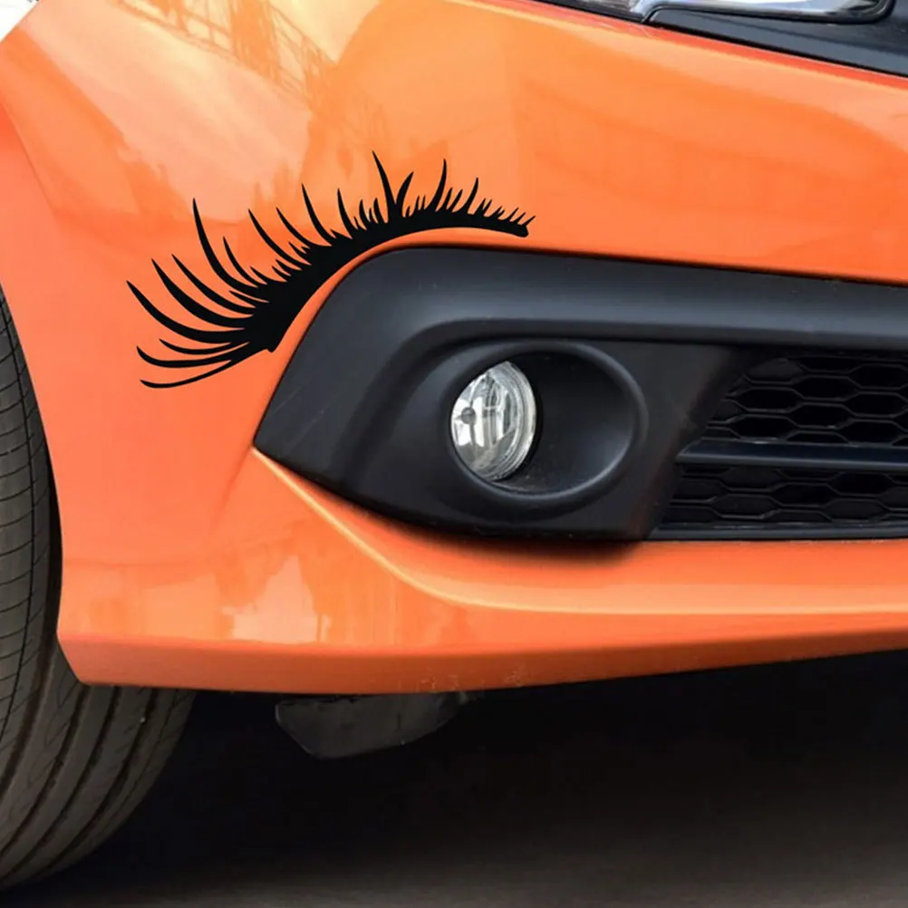 

4Pairs Eyelash Car Stickers for Headlights Waterproof Uv Resistant Auto Decor Unique Funny Bumper Decals for Any Vehicle