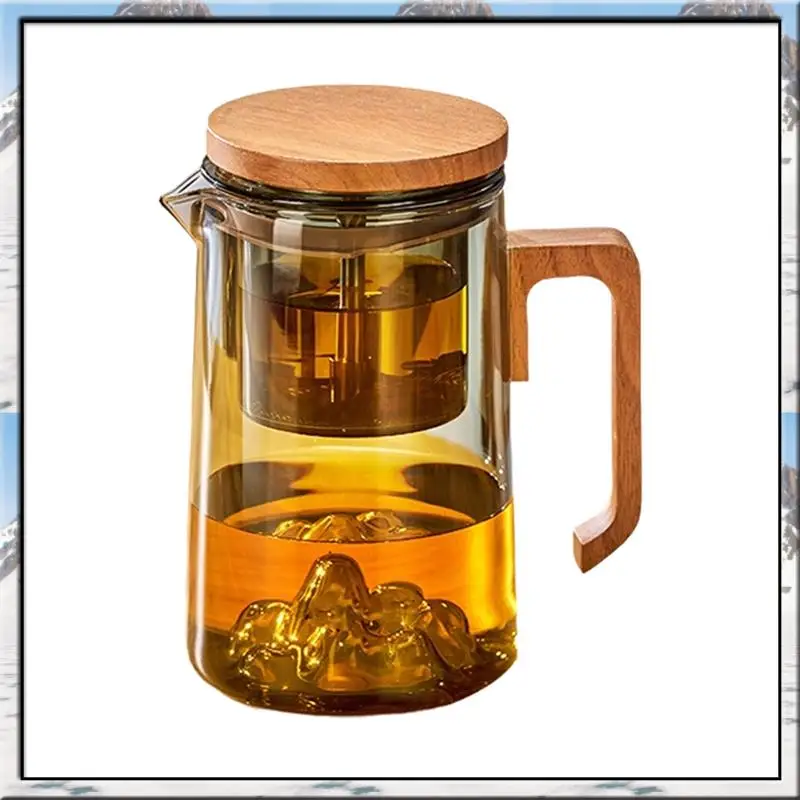 

Filtration Separation Coffee Pot With Filter Glass High Temperature Temp Resistant Teapot One Click Glass Potas59-