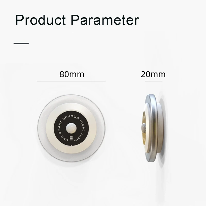 LED Smart Human Body Sensor Night Lamp Emergency Automatic Lighting USB Charging Wireless Magentic Suction Use Night Light