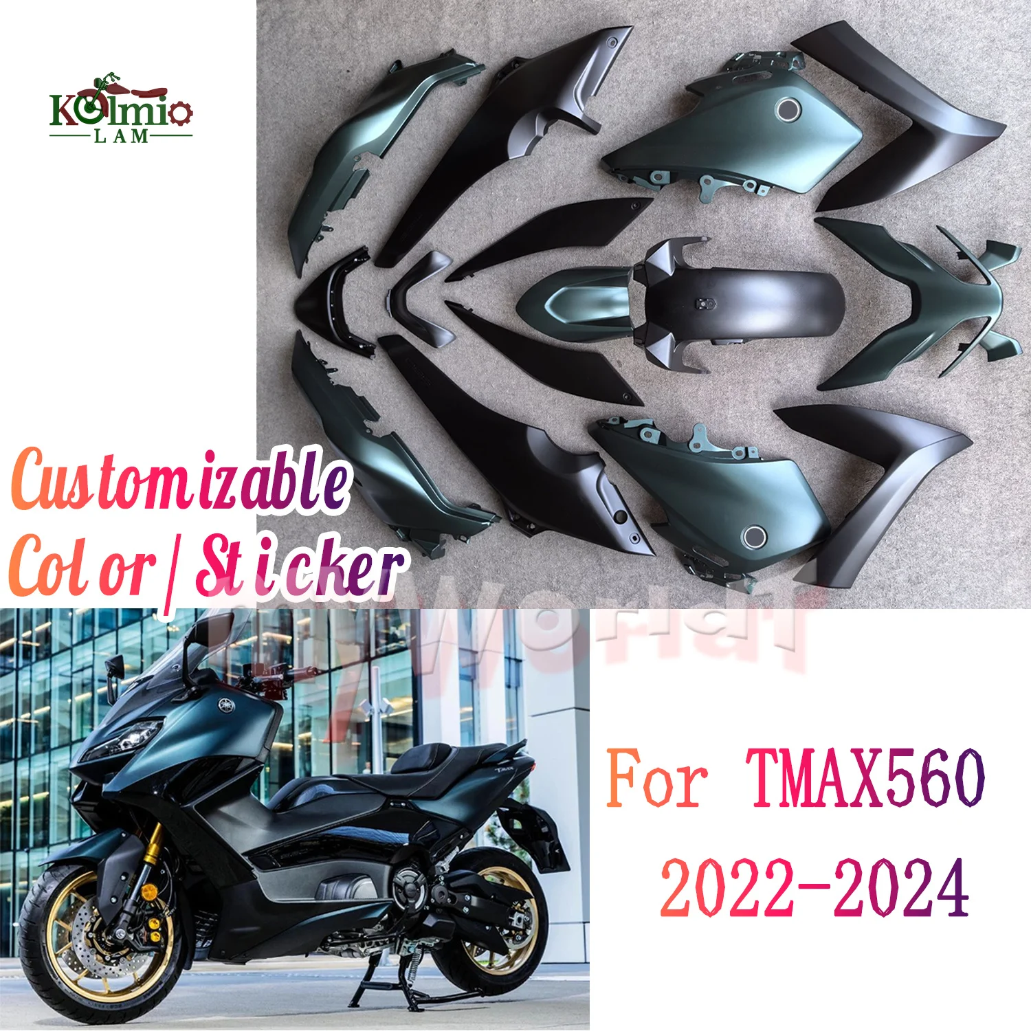 Fit for Yamaha XP560 TMAX560 2022 - 2024 Motorcycle Plastic Shell Fairing Bodywork Kit Panel Set Tmax Tech Max XP 560