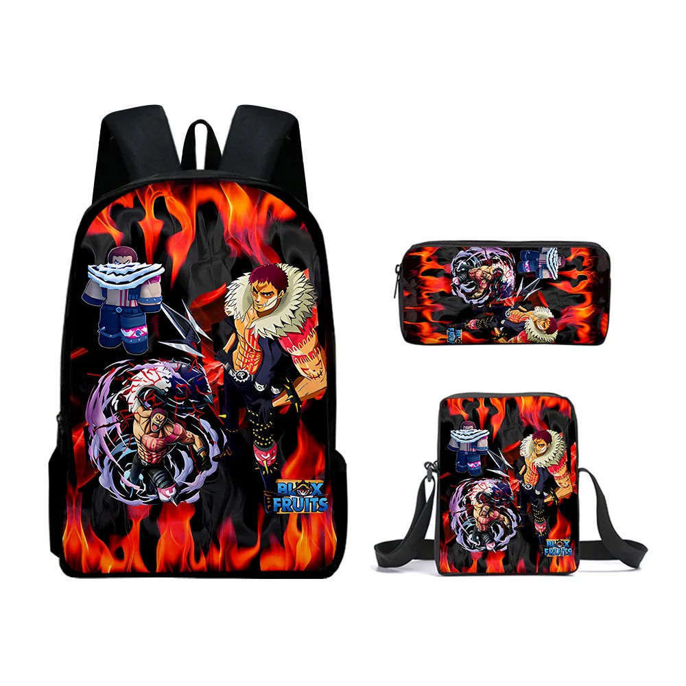 Dragon Ball Z Anime Character New Backpack Cartoon Super Saiyan Wukong Student 3-piece Set Book Bag Meal Box Pen Bag Anime Gifts