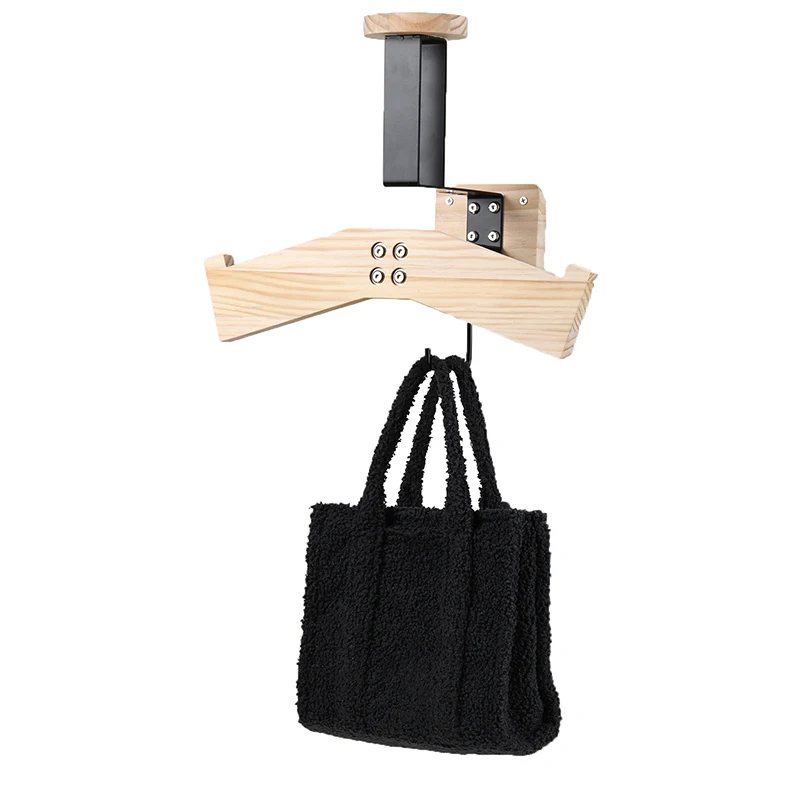 Soporte de pared para casco de motocicleta, colgador de exhibición de casco de bicicleta de madera con ganchos, todo en uno