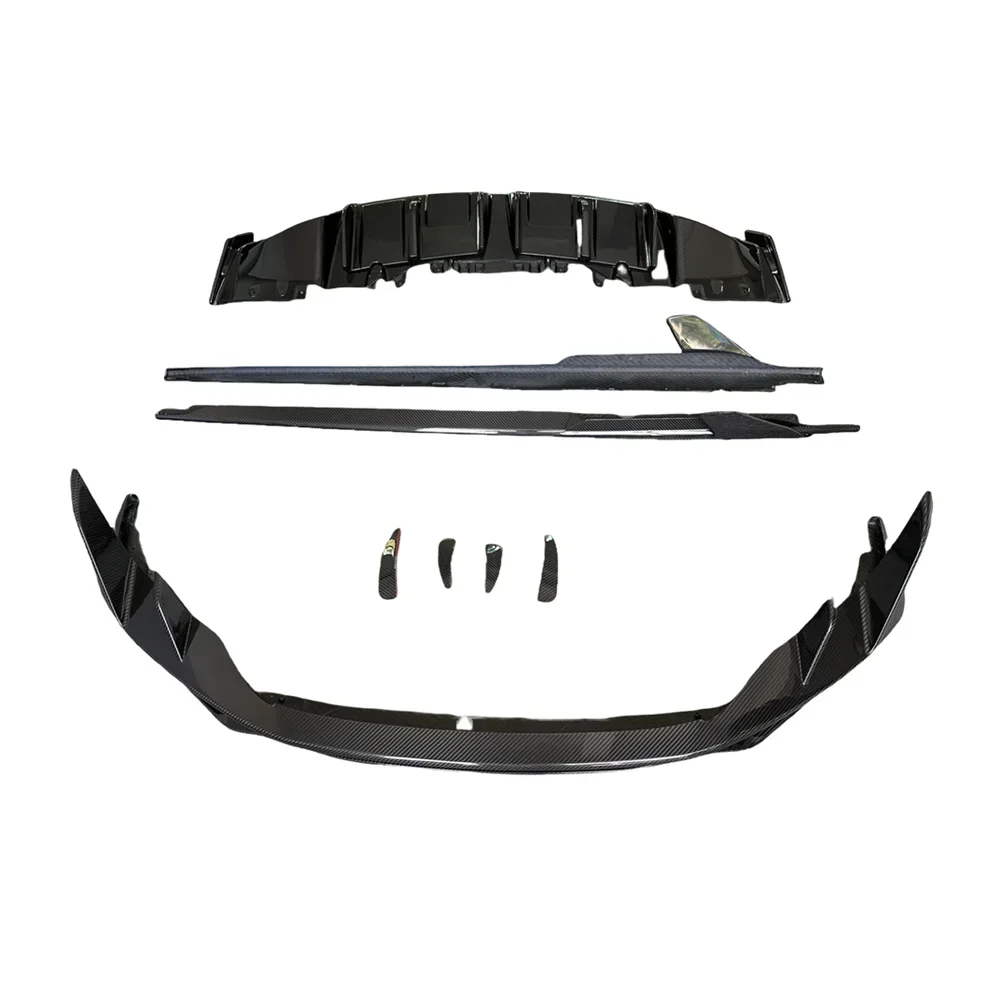 Dry carbon fiber front lip rear diffuser For Audi R8 rear spoiler 2023 caspristo style dry carbon fiber body kit front bumper