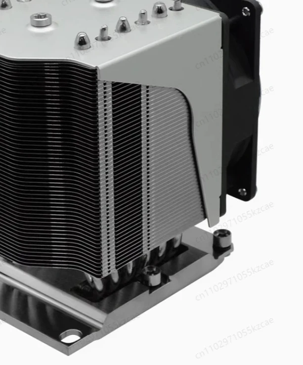 4U Active Server CPU Cooler for LGA3647 | Square Base with 5 Heat Pipes & 92x25mm Quiet Cooling Fans