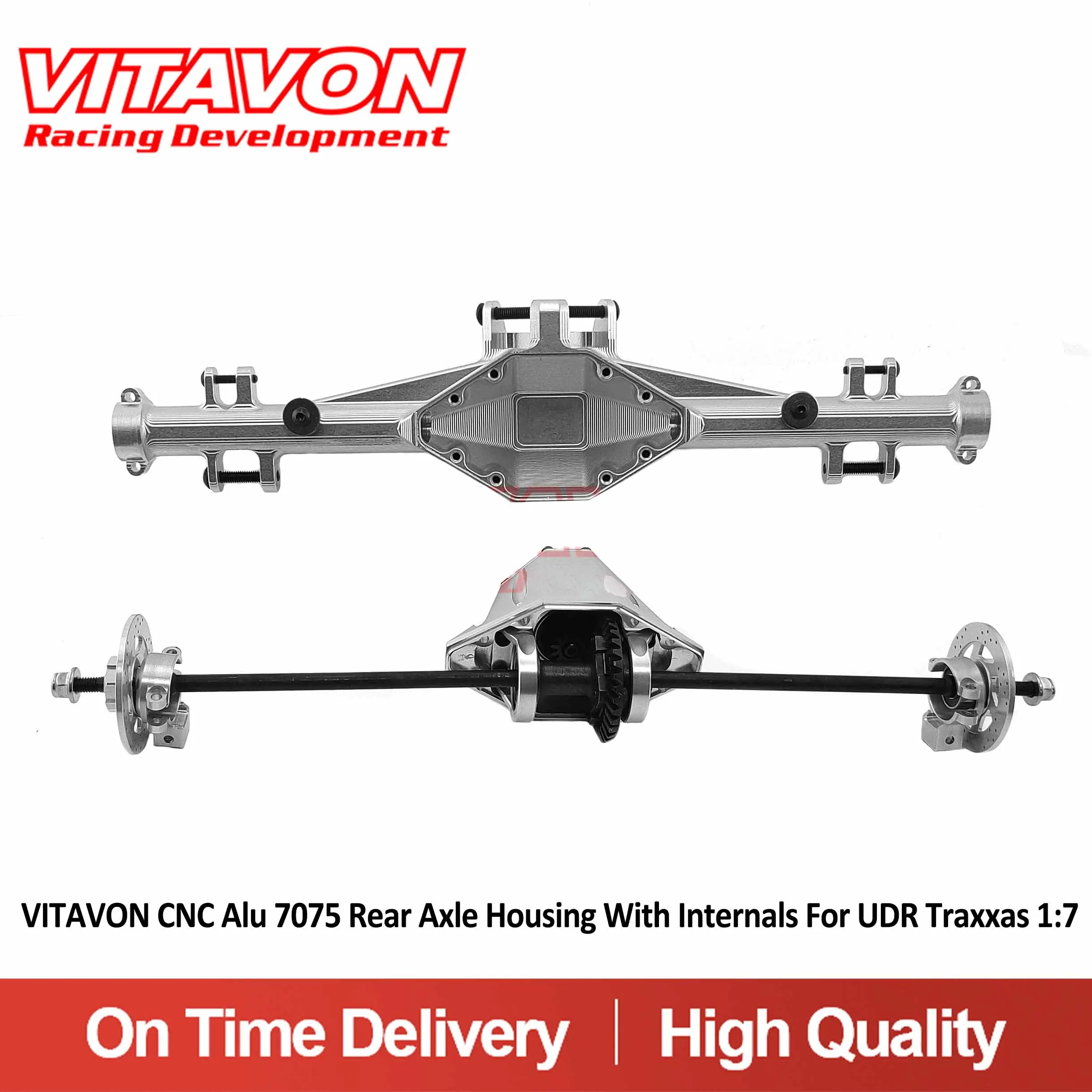 VITAVON CNC Alu 7075 Rear Axle Housing With Internals For Traxxas UDR 1:7