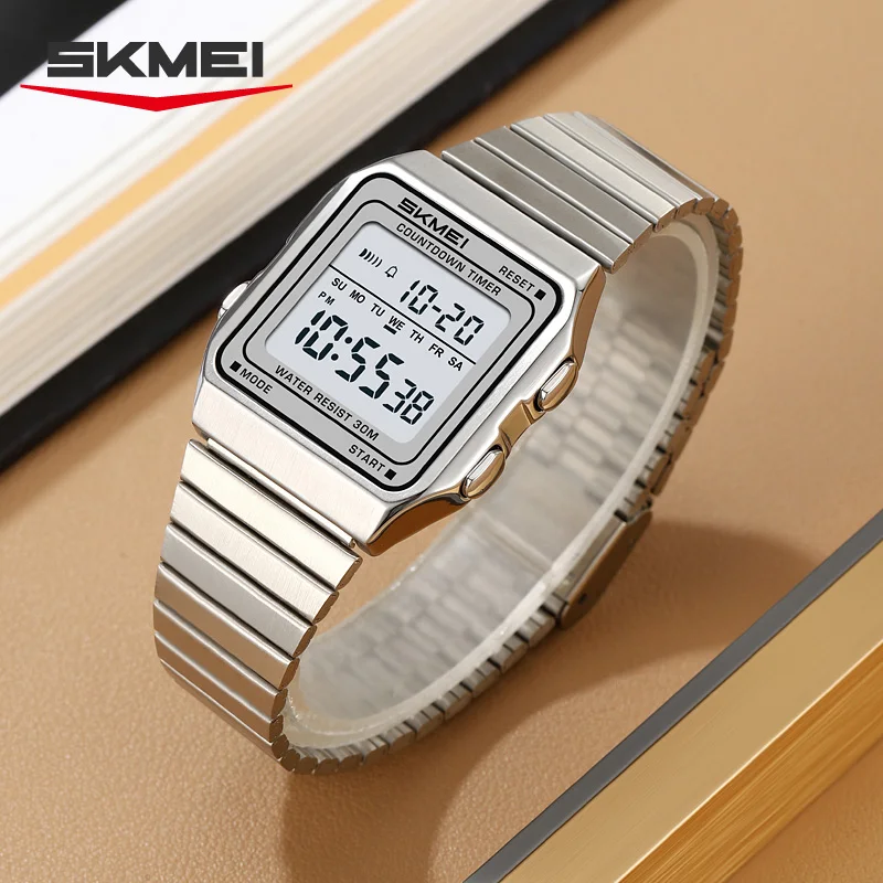 SKMEI 2648 Casual Watch For Women Men Unisex Business Chrono Multi-Functional Countdown Digital Sports Watch Electronic Clock