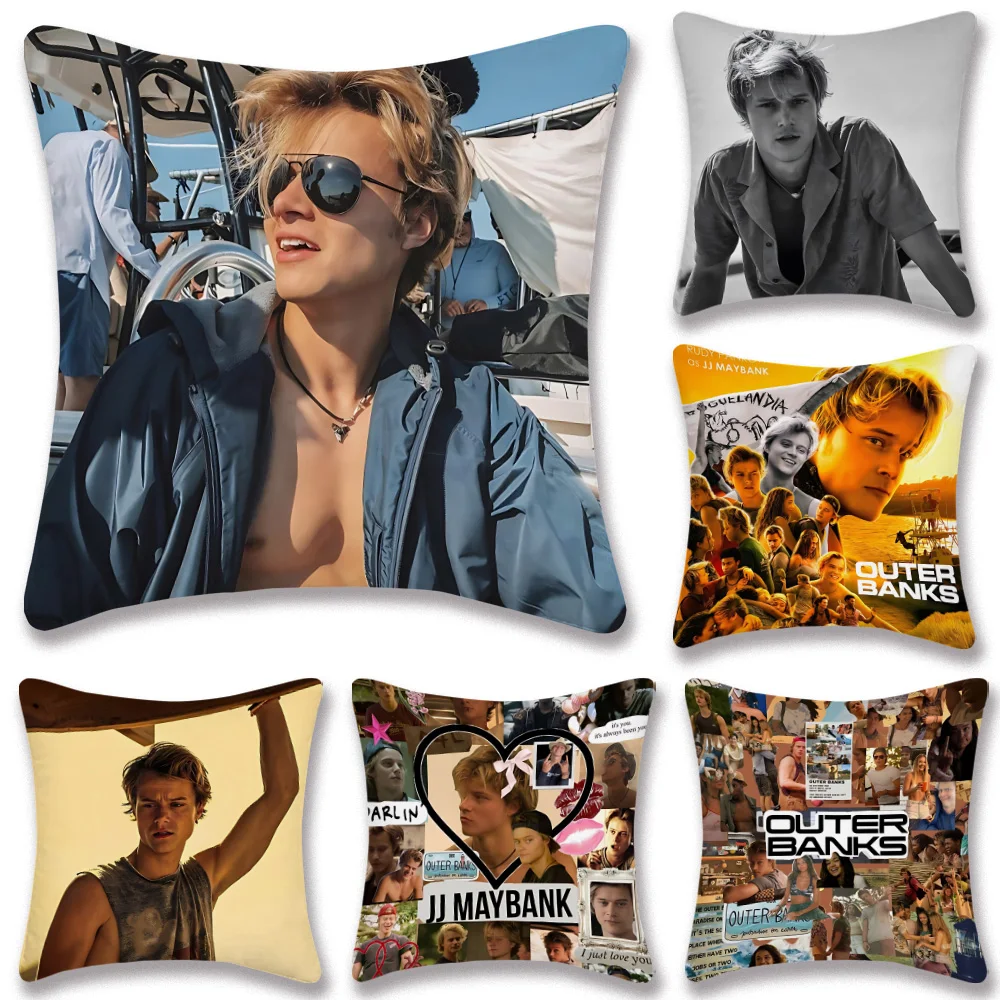 TV Series Pillow Covers Cartoon Sofa Decorative Home Double-sided Printing Short Plush Cute Cushion O-Outer B-Banks Cover