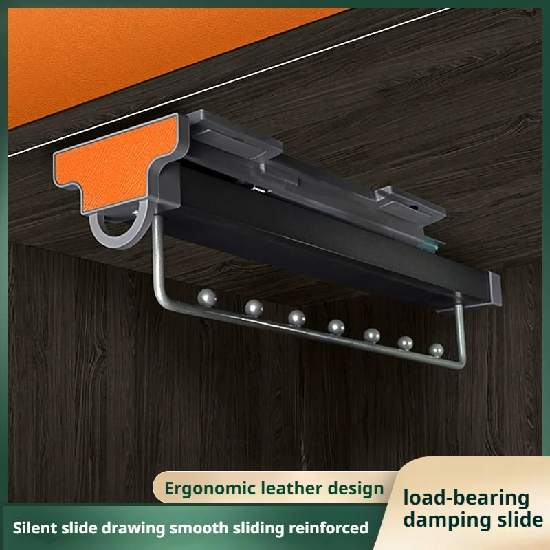 

Household Pull-Out Retractable Vertical Hanger Wardrobe Automatic Reset Top Installation Storage Artifact