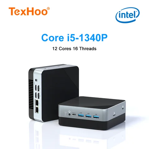 13th Gen Pocket Mini PC i5 1340P i5 1355U i3 1115G4 DDR5  32GB RAM  NVME  WIFI6  NUC Mini Gaming PC Portable Computer 2 LAN HTPC