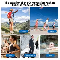 Nylon Travel Compression Packing Cubes Double Layer Portable Pouch  Zipper Waterproof Storage Bags for Clothing Shoes Suitcases 6