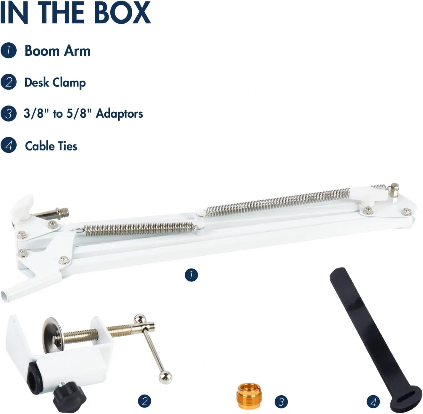 For Blue Yeti White Boom Arm, Mic White Desk Stand Compatible with Blue Yeti Nano Microphone, Blue Yeti x Mic White Arm Stand Pe
